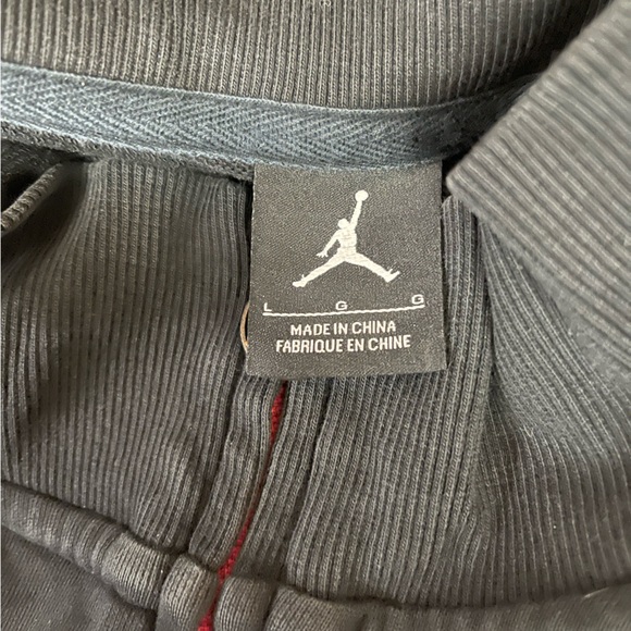 Vtg AIR JORDAN Jumpman Sweat Jacket Full Zip Large Elephant Skin Patchwork - Picture 7 of 10